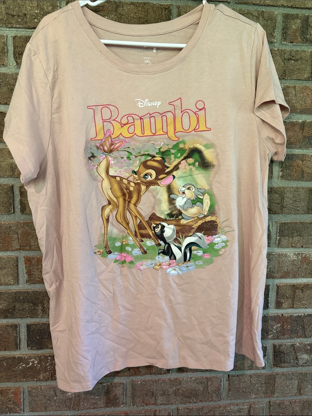 Disney Bambi Graphic Tee in Light Pink
